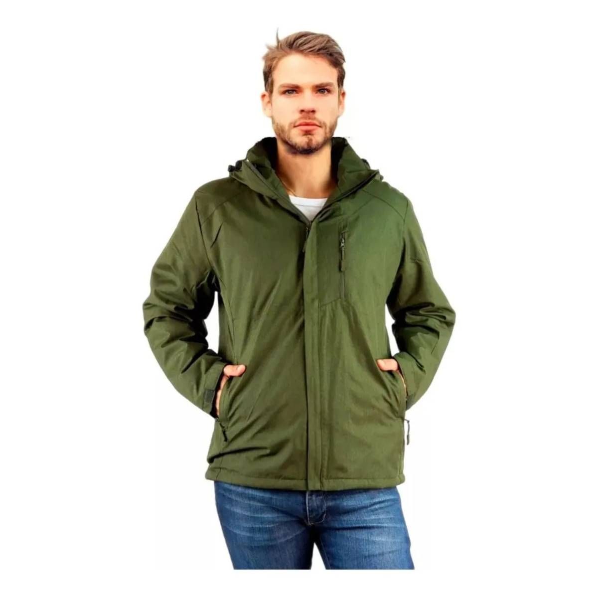 LOOK SHOP - CHAQUETA HOMBRE PREMIUM EXCELENTE CALIDAD PARKA FORRO PIEL H302