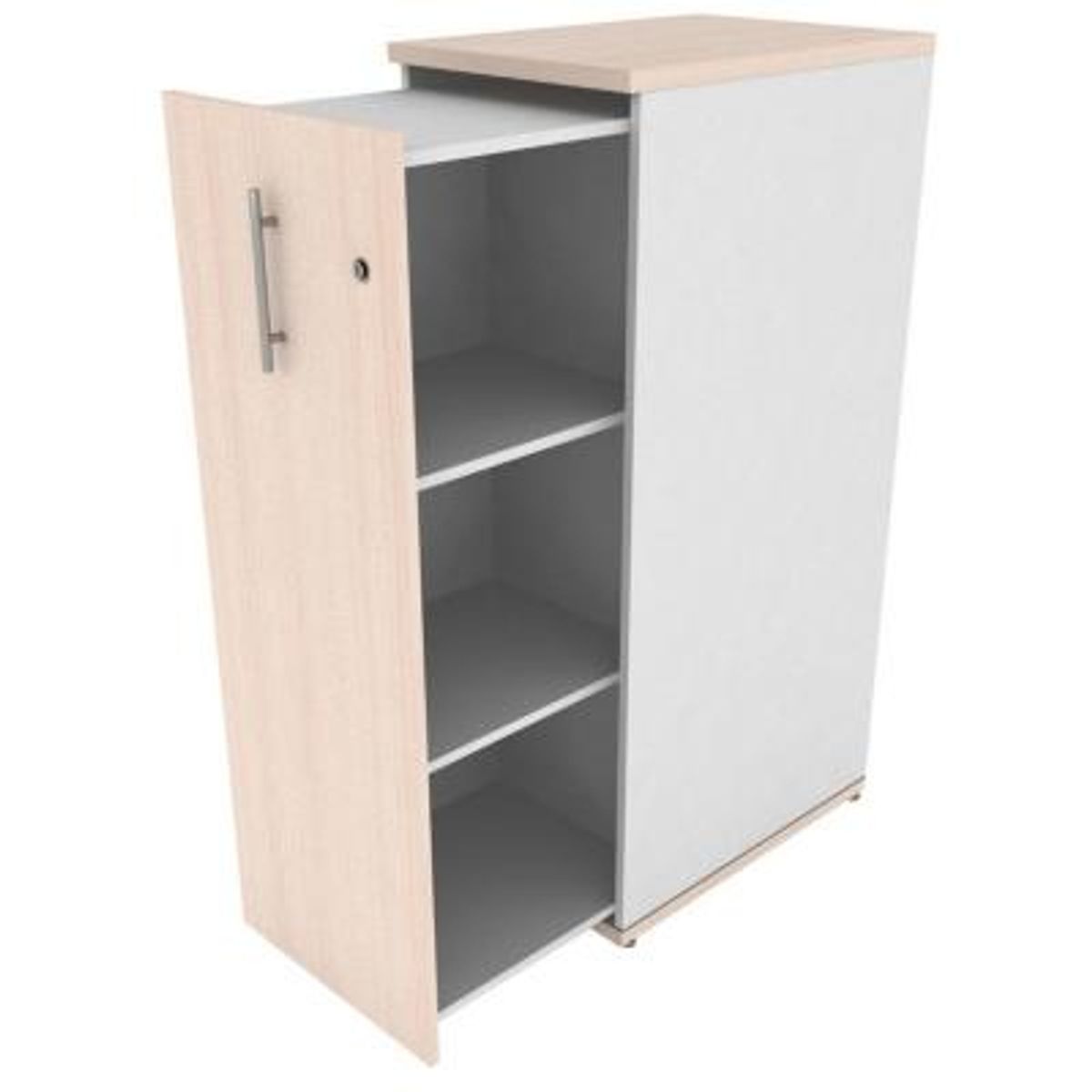 AGM - Locker Telescópico 120 Blanco Maple Izquierdo