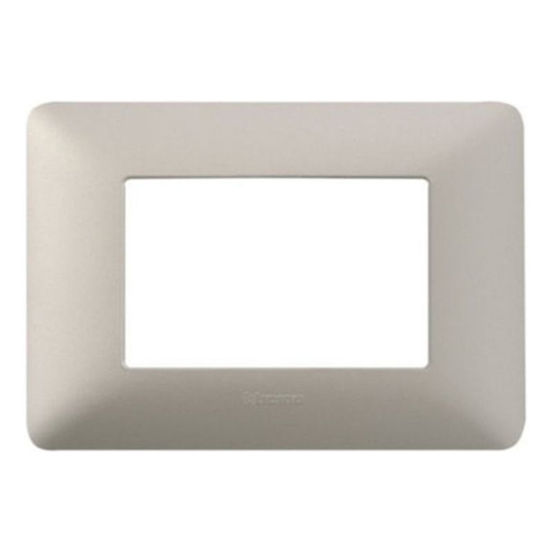 BTICINO - Placa 3 Modulos Titanio Claro Bticino Matix SAM503M3TCF