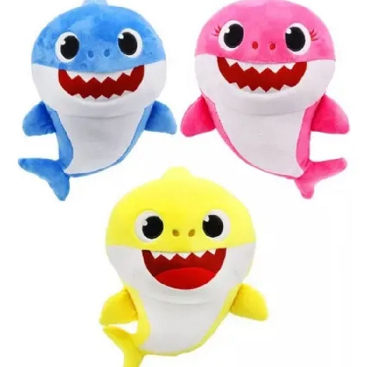 BABY SHARK - BABY SHARK PACK PELUCHES BABY, MOMMY Y DADDY 30 CM