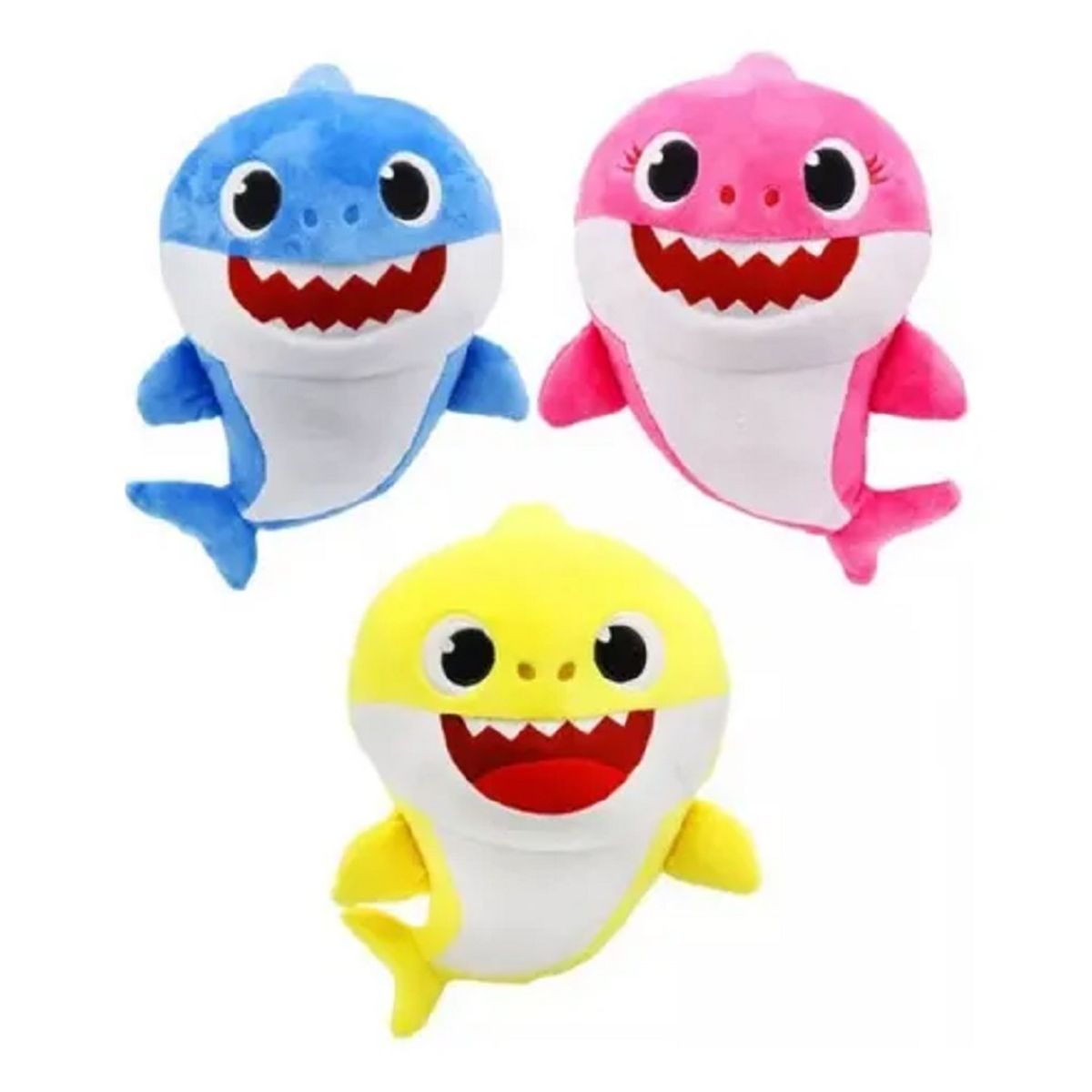 BABY SHARK - BABY SHARK PACK PELUCHES BABY, MOMMY Y DADDY 30 CM