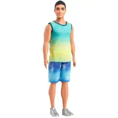 BARBIE - FASHIONISTA KEN - CAMISETA SIN MANGAS AZUL Y VERDE
