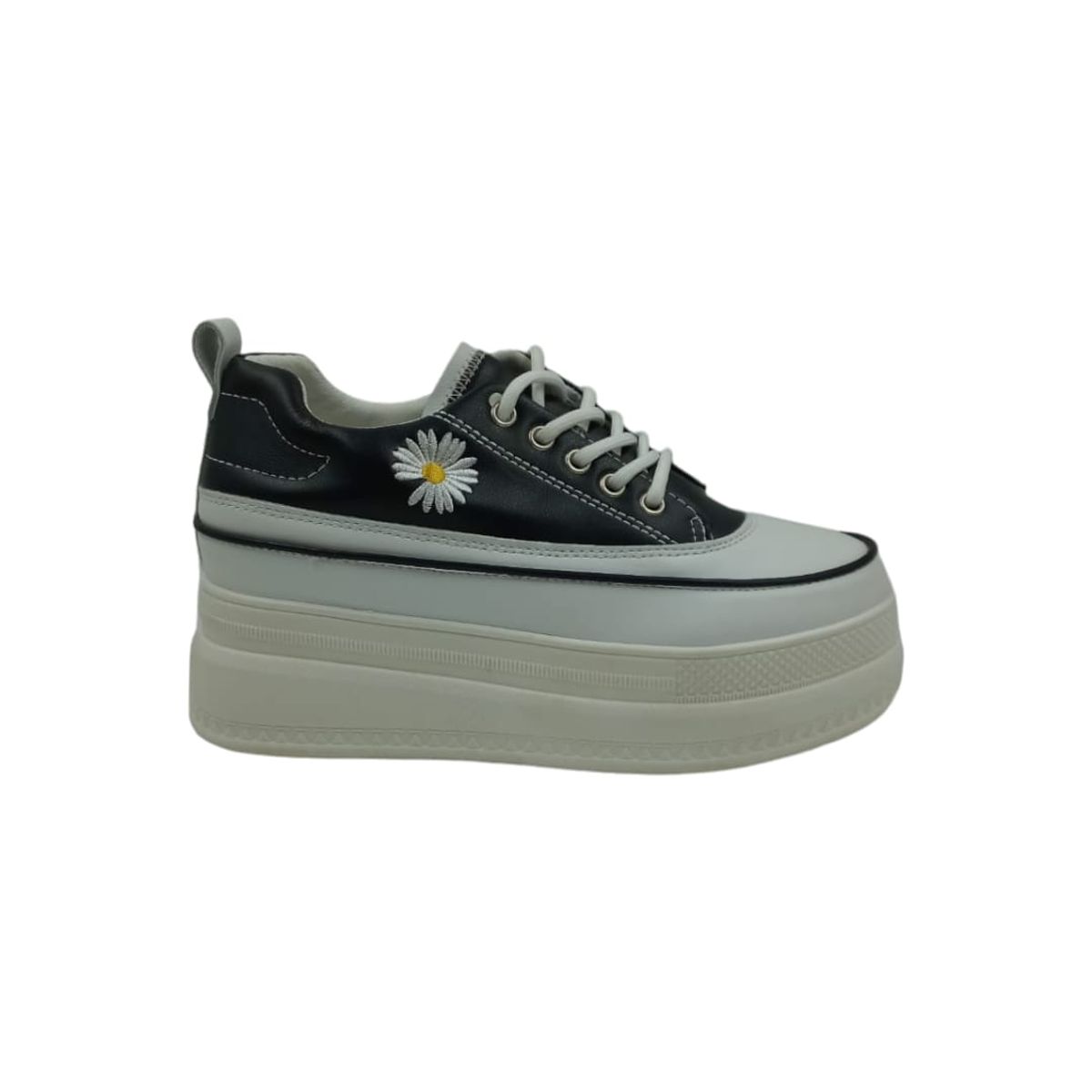 HERIEL - Zapatilla Negra Plataforma Mujer