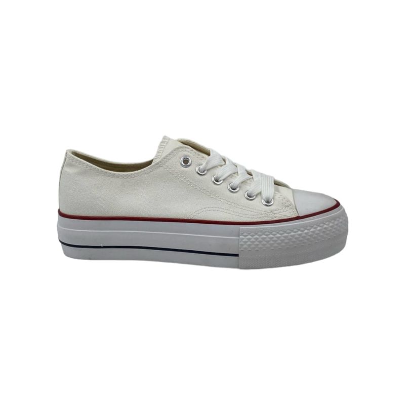 HERIEL - Zapatilla Blanca Plataforma Mujer