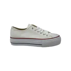 HERIEL - Zapatilla Blanca Plataforma Mujer
