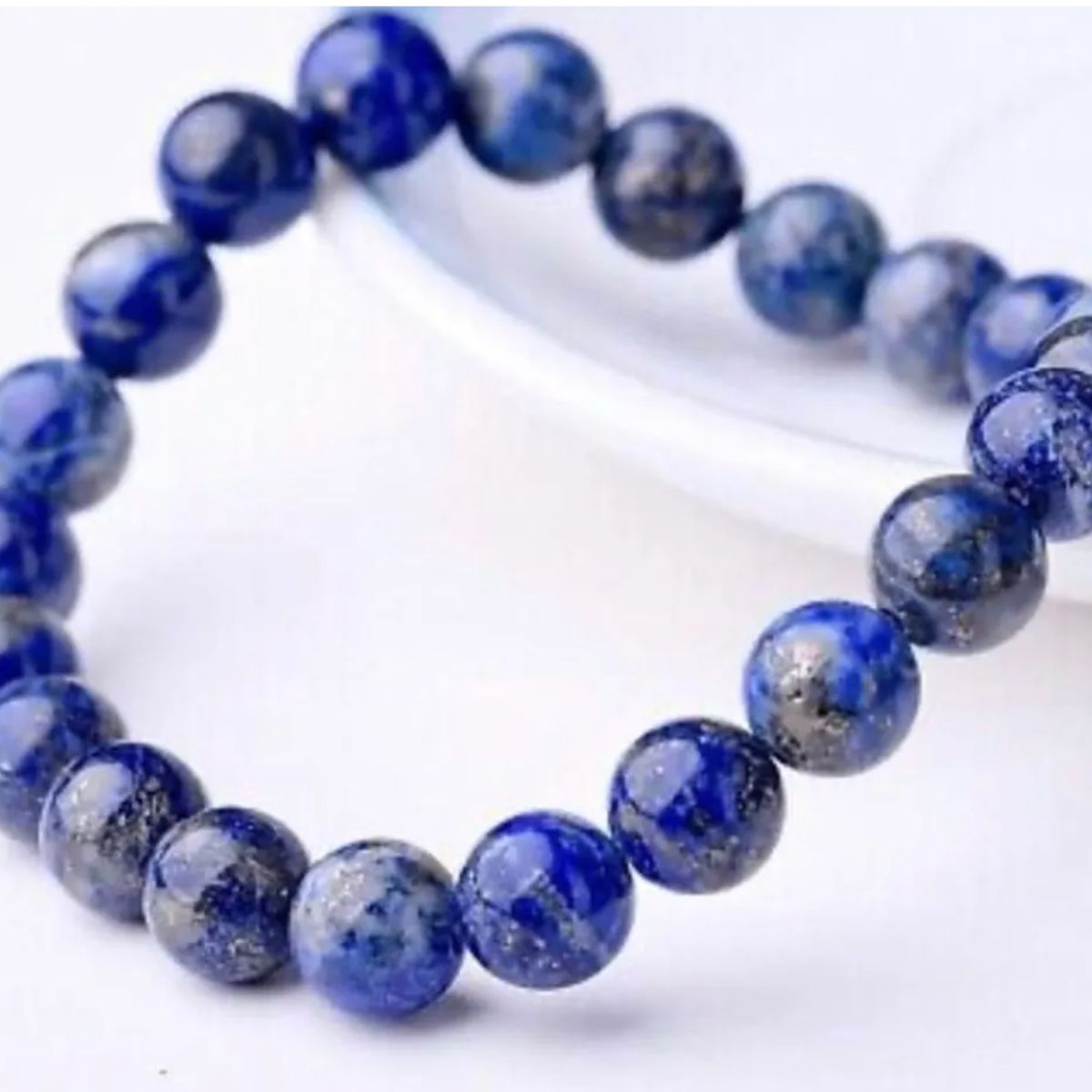 GENERICO - Pulsera Lapislazuli Original Piedra Sabiduría Protección 8mm