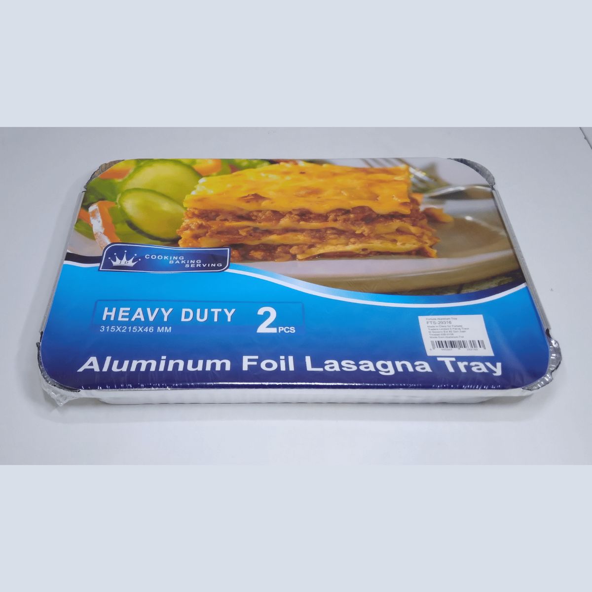 HOMESTAR - Envase Aluminio Reforzado Rectangular 2 Piezas 32x22 cm