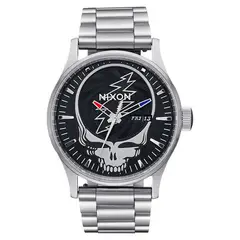 NIXON - Reloj Grateful Dead Sentry St Black Silver - Gris