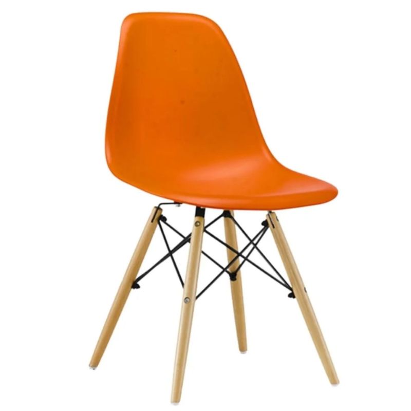 SM - Silla de comedor Estilo Eames DSW Naranjo
