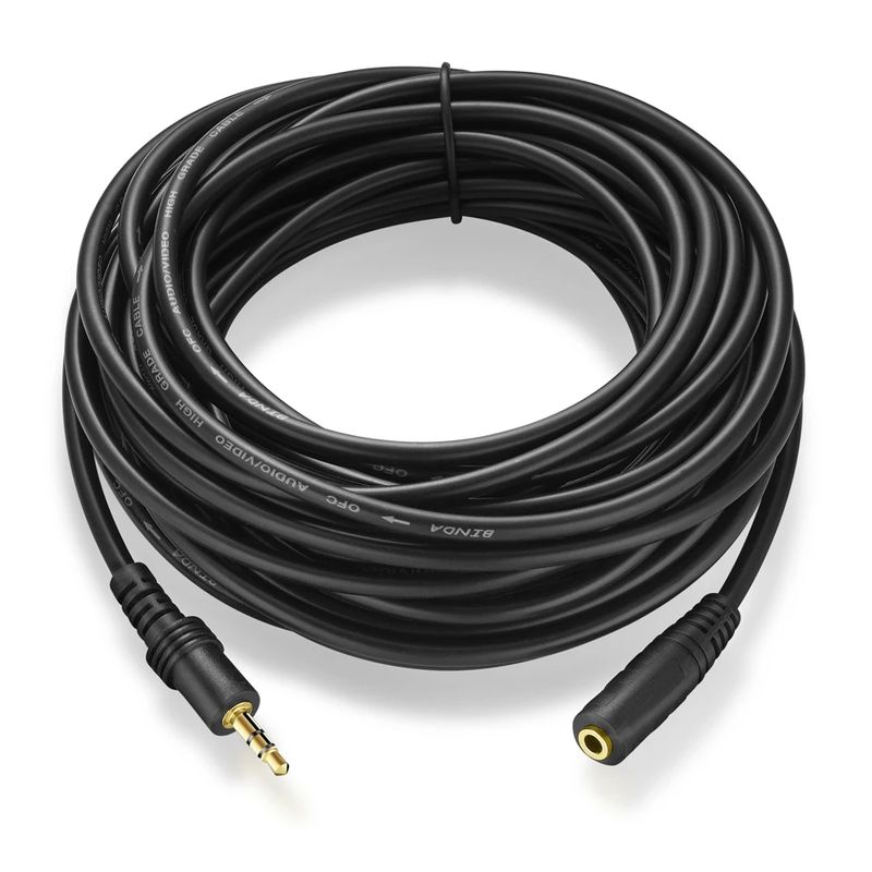 GENERICO - Cable Auxiliar De Audio De Extensión Plug/jack 3,5 De 10 M