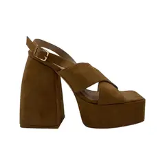 HERIEL - Sandalia Camel Plataforma
