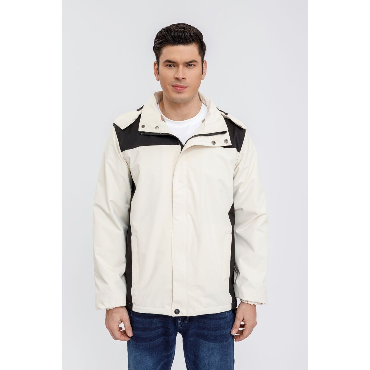 LIKE SHOP - Chaqueta Impermeable Hombre Forro Interior Piel Capucha 0002