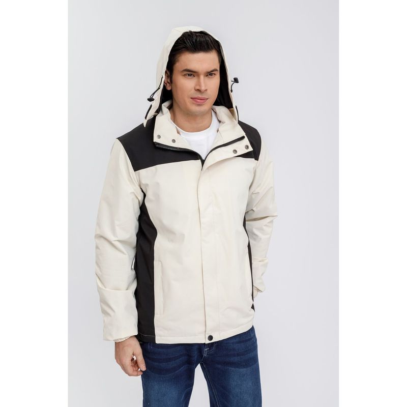 MPROPIA - Chaqueta Impermeable Hombre Forro Interior Piel Capucha 0002