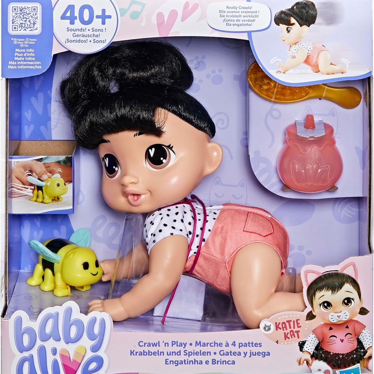 BABY ALIVE - Baby Alive Muñeca Gatea Y Juega Katie Kat