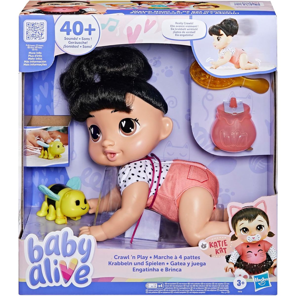 BABY ALIVE - Baby Alive Muñeca Gatea Y Juega Katie Kat