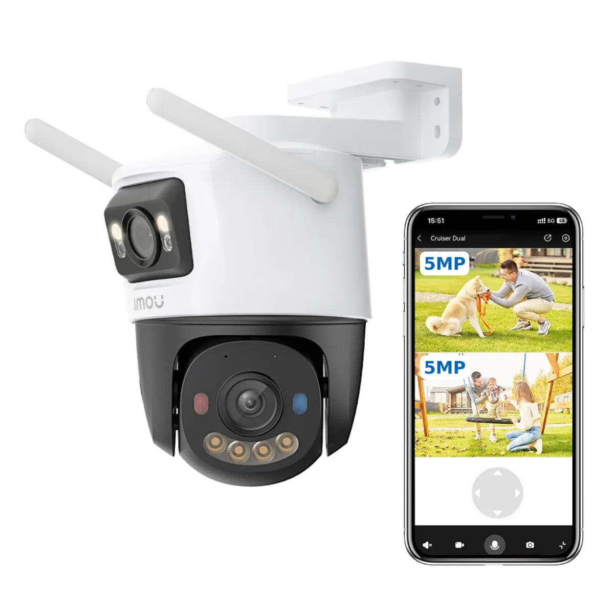 IMOU - Camara Wifi Imou IP Cruiser Dual 2 10MP Full Color Audio - Blanco