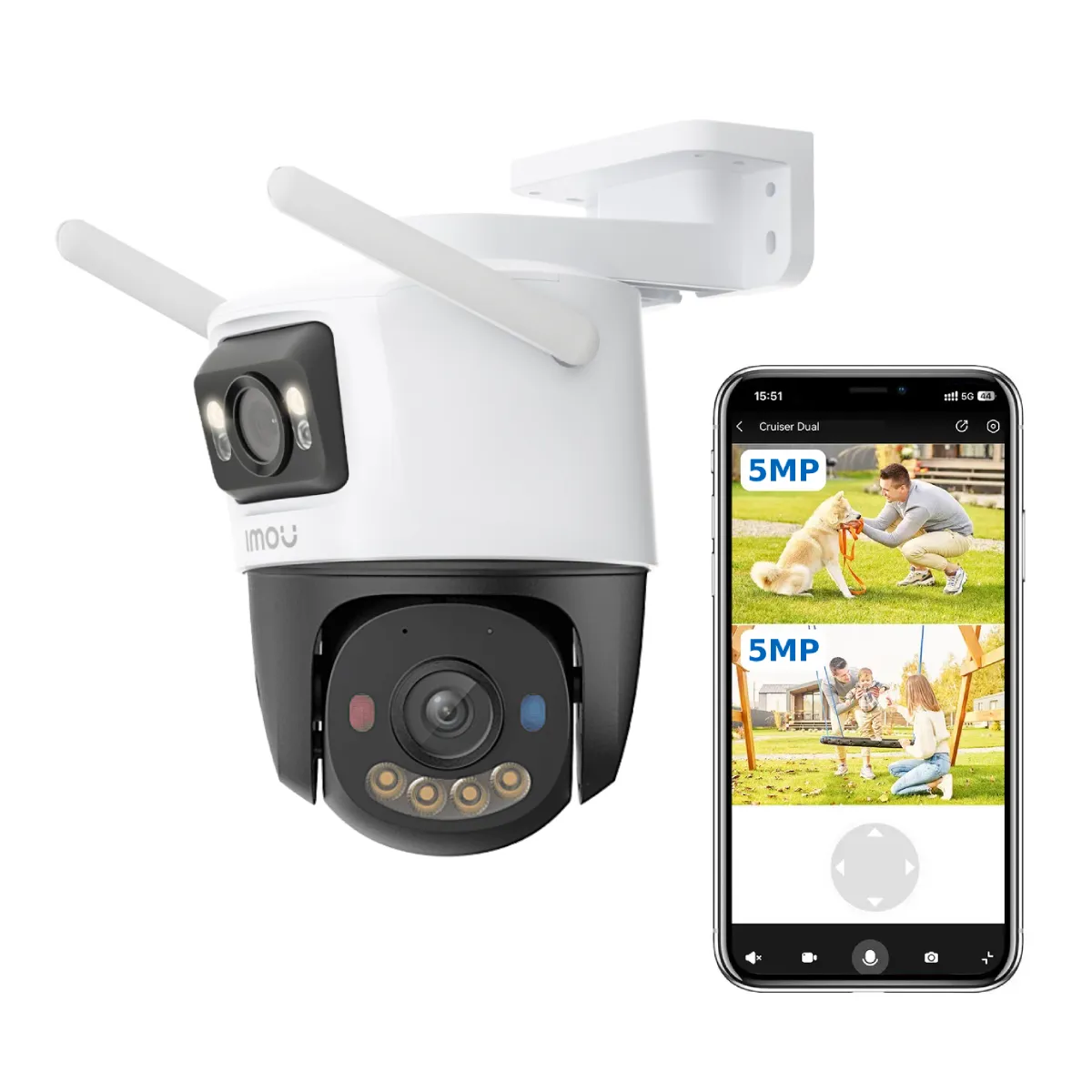 IMOU - Camara Wifi Imou IP Cruiser Dual 2 10MP Full Color Audio - Blanco