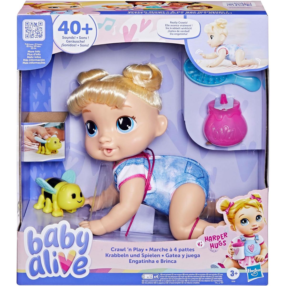BABY ALIVE - Baby Alive MuñecaGatea Y Juega Harper Hugs