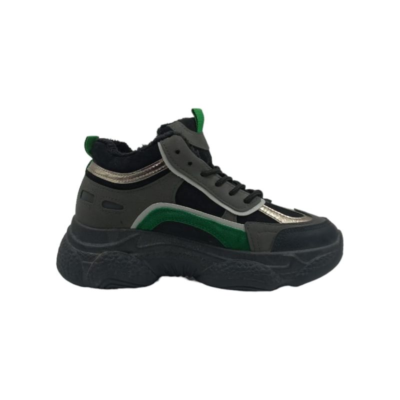 HERIEL - Zapatilla Gris Plataforma Mujer