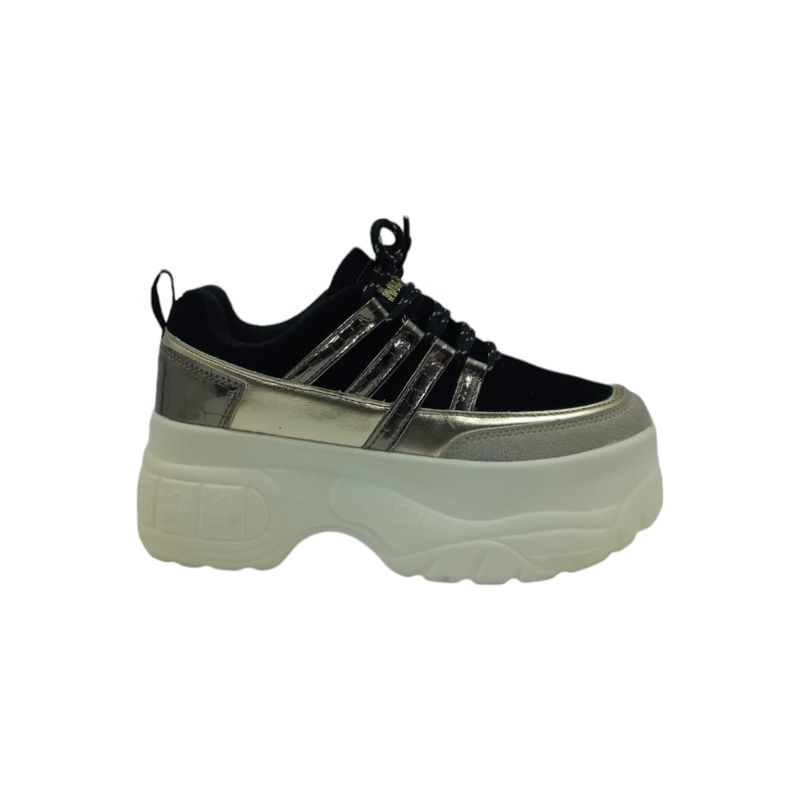 HERIEL - Zapatilla Negra Plataforma Mujer