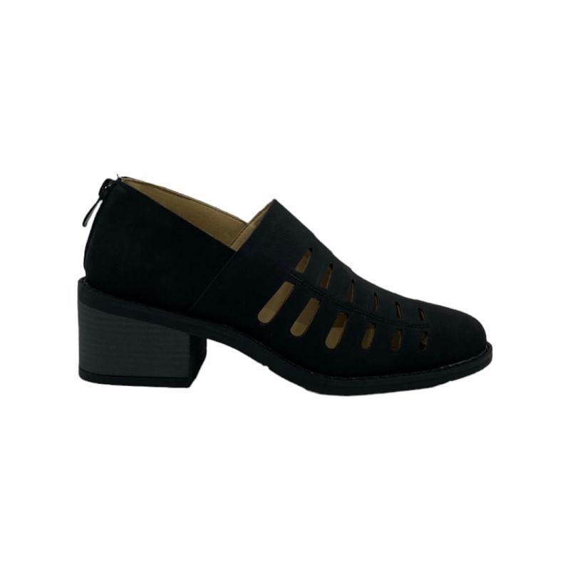 HERIEL - Zapato Negro Perforado Mujer