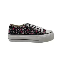 HERIEL - Zapatilla Negra Print Mujer