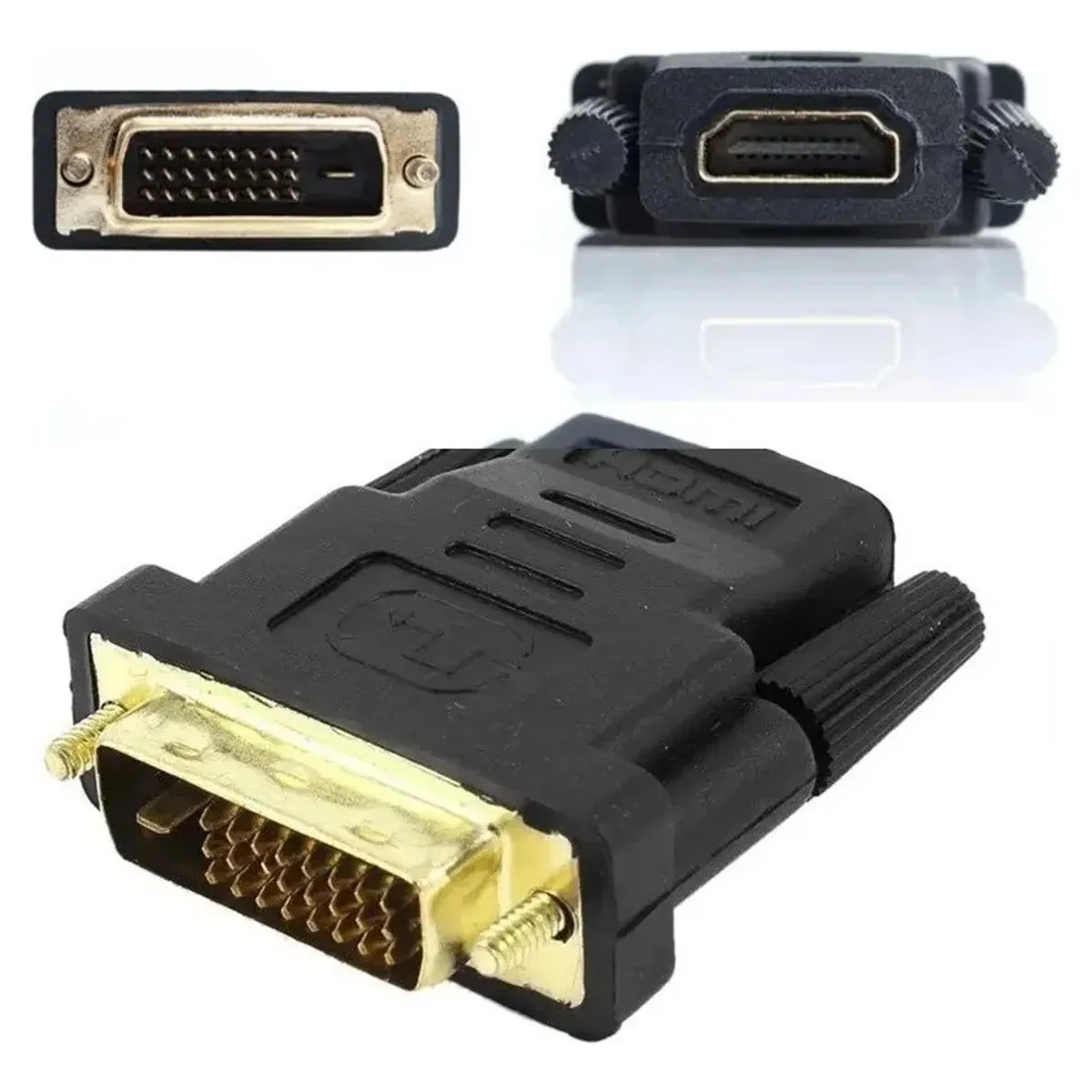 GENERICO - Adaptador Conversor Dvi 24 + 1 Macho A Hdmi Hembra 1080p Hd