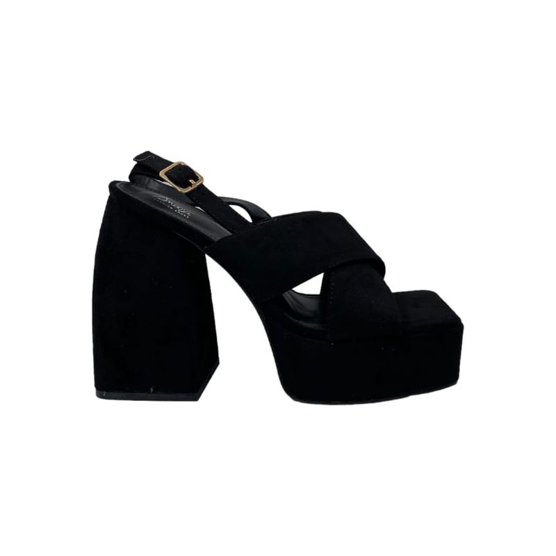 HERIEL - Sandalia Negra Plataforma Mujer