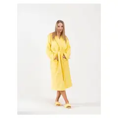 MROTTO - Bata de Baño Lujo Amarillo Unisex Adulto