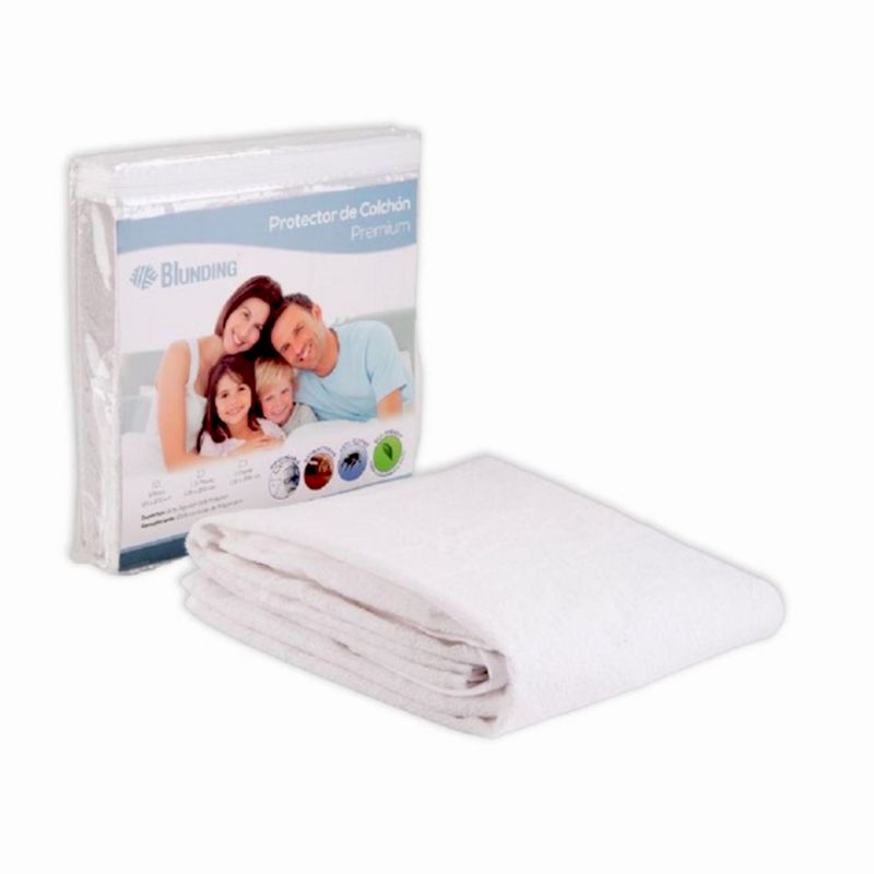 BLUNDING - Protector Colchón Impermeable De Toalla 100 Algodon 1.05 x 2.00 m