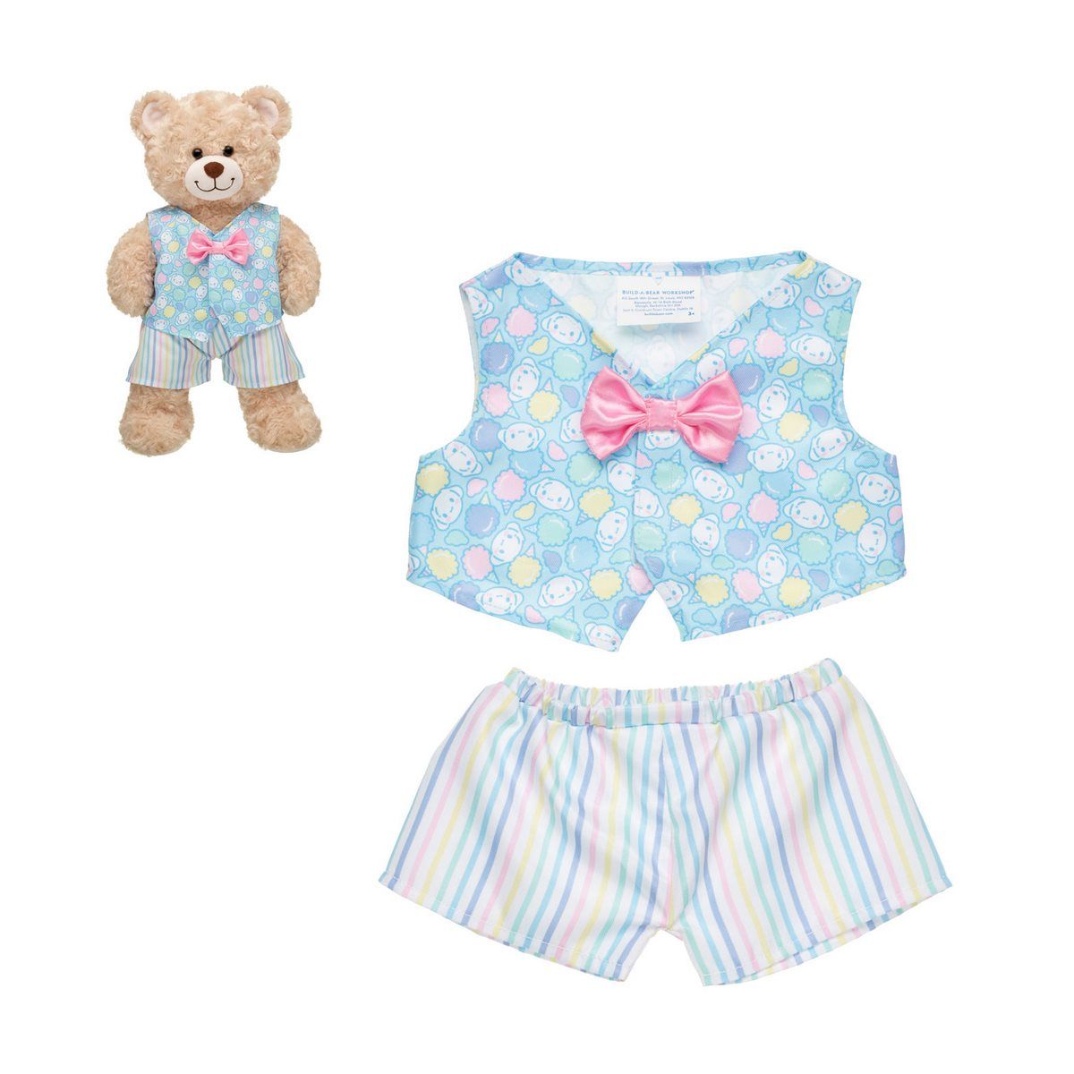 BUILD A BEAR - Conjunto peluche Build a Bear Cinnamoroll chaleco y pantalón
