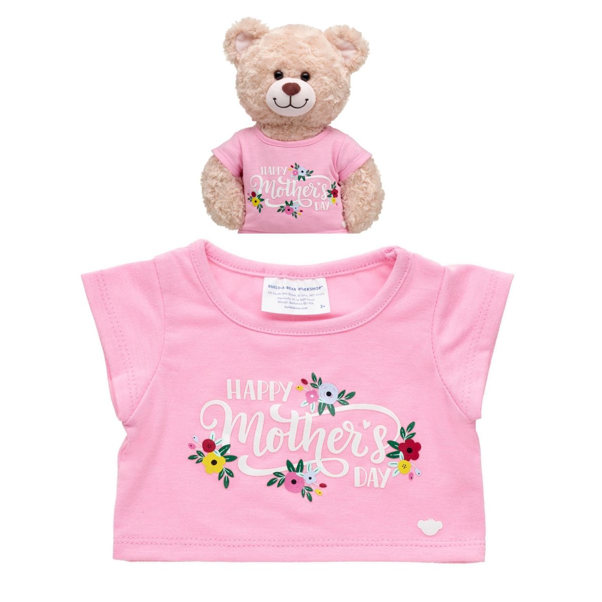 BUILD A BEAR - Polera Build a Bear rosa Día de la Madre para peluche