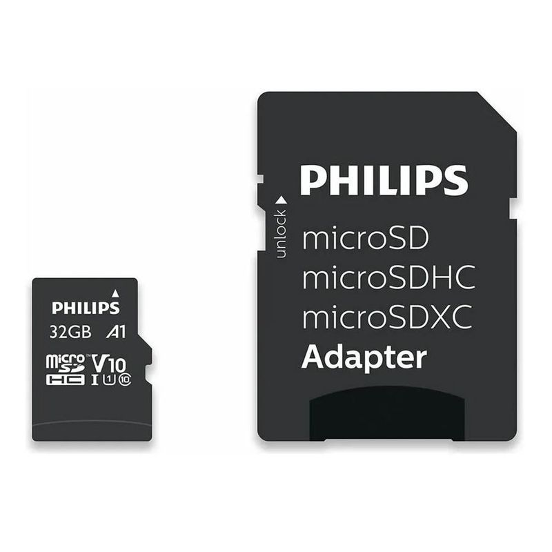 PHILIPS - Micro SD Philips FM32MA45B97 CLP  Clase 10  32GB - Negro