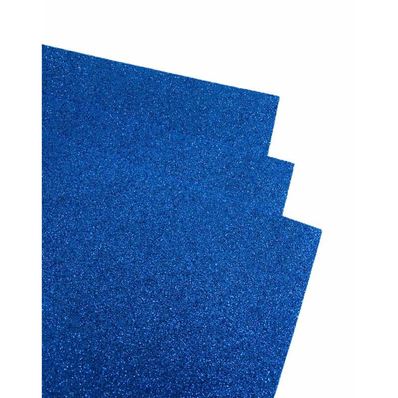 GENERICO - Pliego Goma Eva Glitter 40x60cm Color Azul Lago