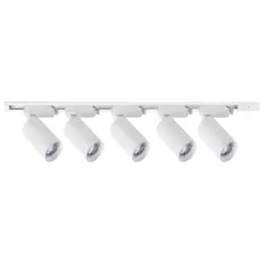 WANT - Lámpara 5 Focos Blancos 35W con Riel de1 metro Luz Fría