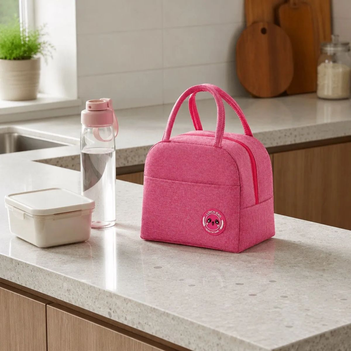HOMESTAR - Lonchera térmica blush pink rosada
