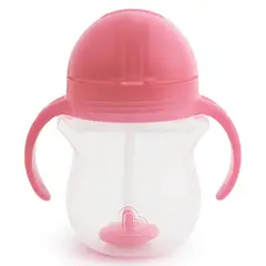 MUNCHKIN - Vaso Antiderrame Any Angle 207 ML Rosado