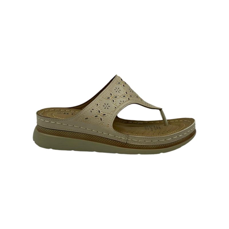 HERIEL - Sandalia Beige Plataforma Mujer