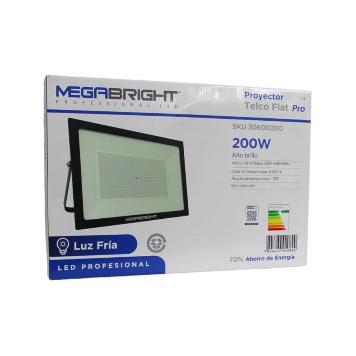 MEGABRIGHT - PROYECTOR TELCO FLAT 200W 6000K