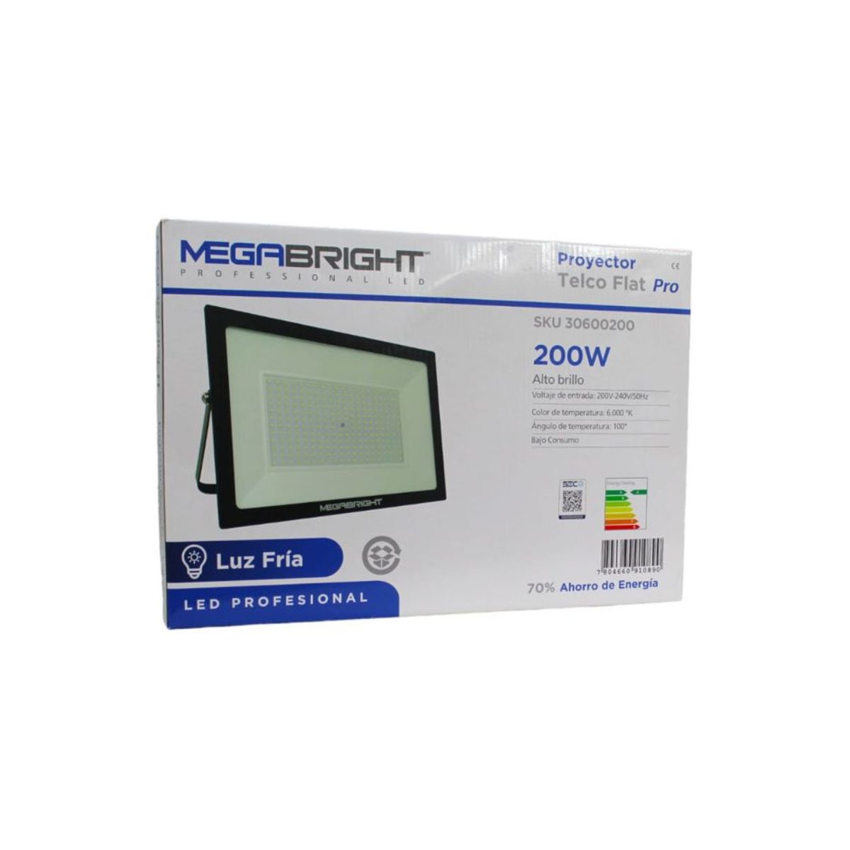 MEGABRIGHT - PROYECTOR TELCO FLAT 200W 6000K