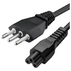 OEM - Cable Poder Trébol Para Cargadores De Notebook Reforzado