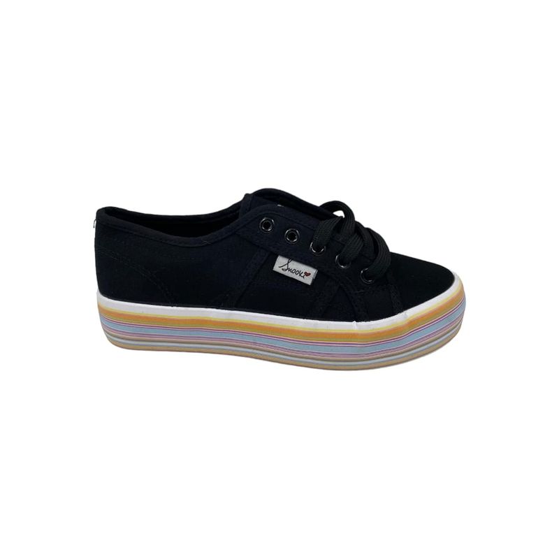 HERIEL - Zapatilla Negra Plataforma Mujer