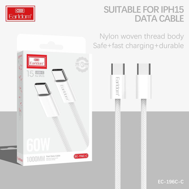 GENERICO - Cable USB-C Earldom EC-196C-C