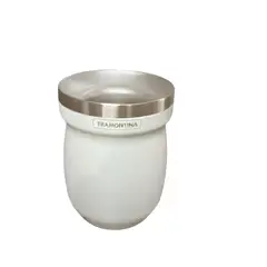 TRAMONTINA - Mate Termico Blanco 240 Ml Acero Inoxidable