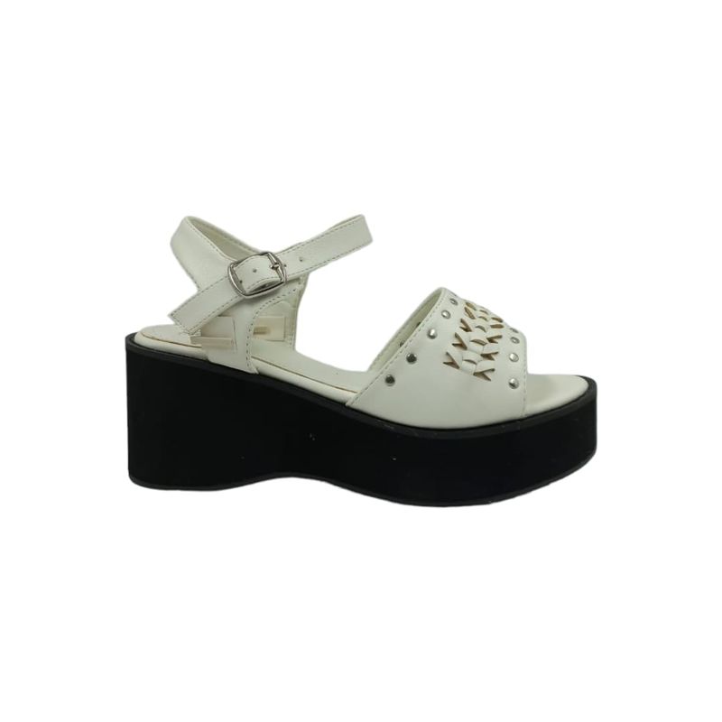 HERIEL - Sandalia Blanca Plataforma