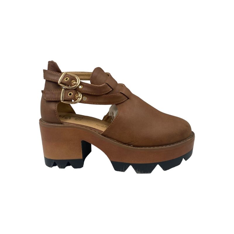 HERIEL - Zapato Café Plataforma Mujer