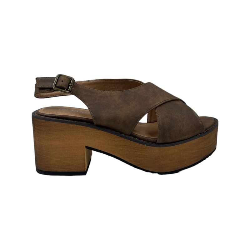 HERIEL - Sandalia Café Plataforma Mujer