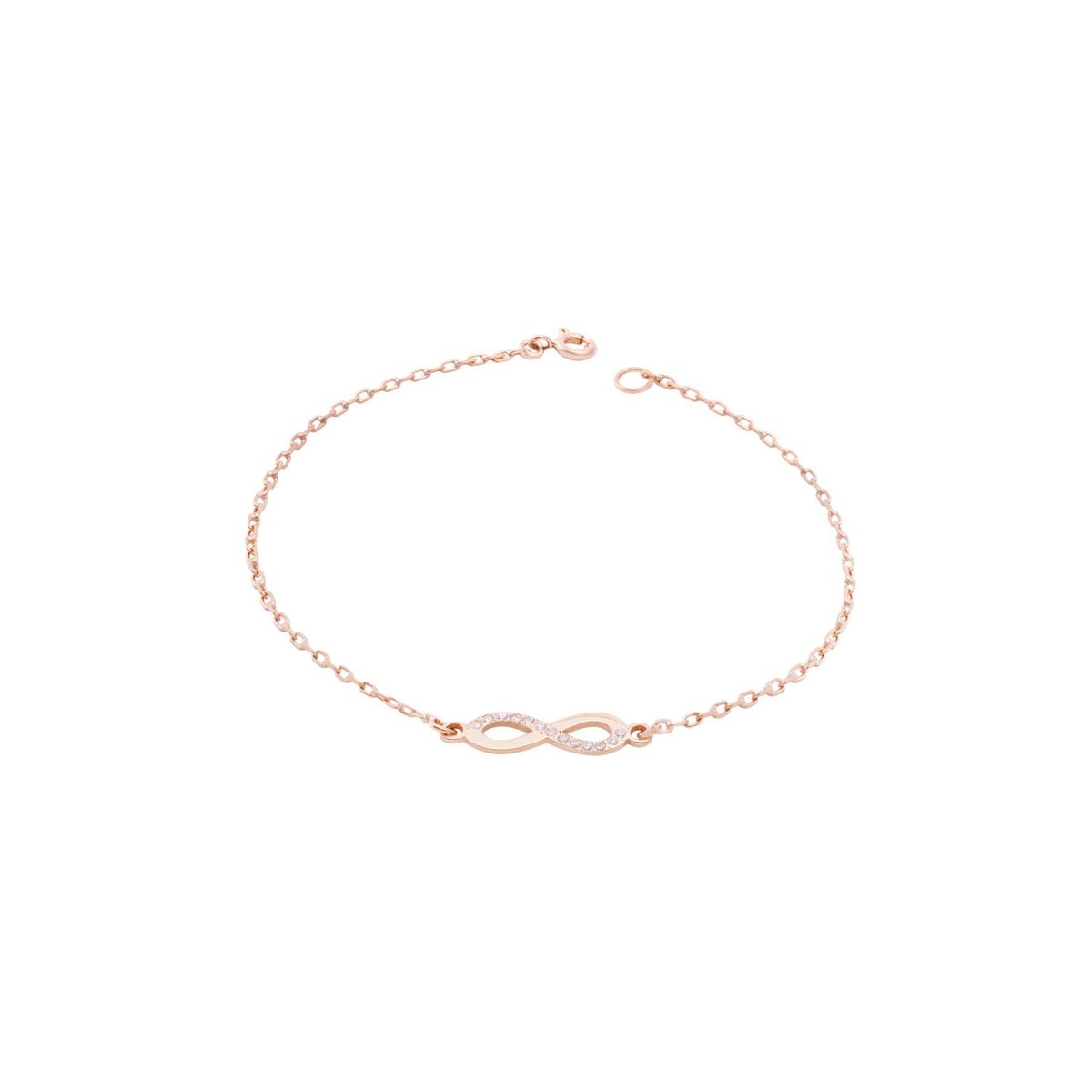 JB JOYAS BARON - Pulsera Oro Miel 18kt Infinito Circonitas