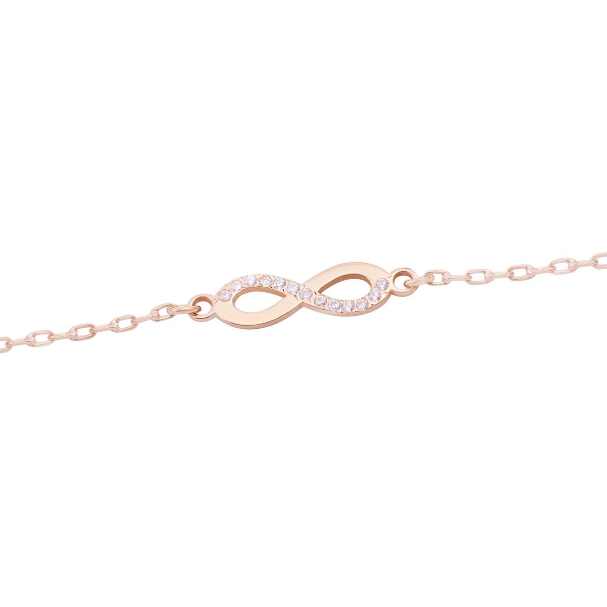 JB JOYAS BARON - Pulsera Oro Miel 18kt Infinito Circonitas
