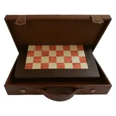 GENERICO - Tablero de Ajedrez con Maletin 39x39 Café
